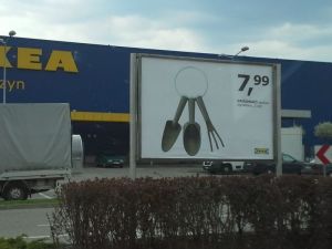 montaż plakatów IKEA warszawa 